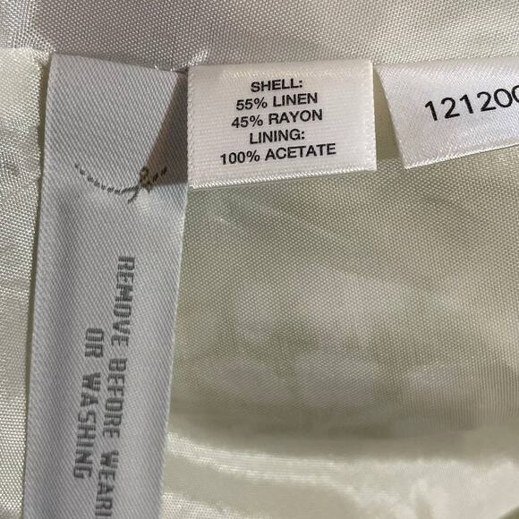 Ann Taylor LOFT Size 12P Skirt NEW Petite Linen Floral Cottagecore Flounce Hem - Picture 7 of 16